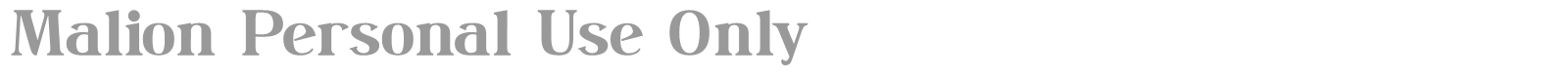 Malion font preview